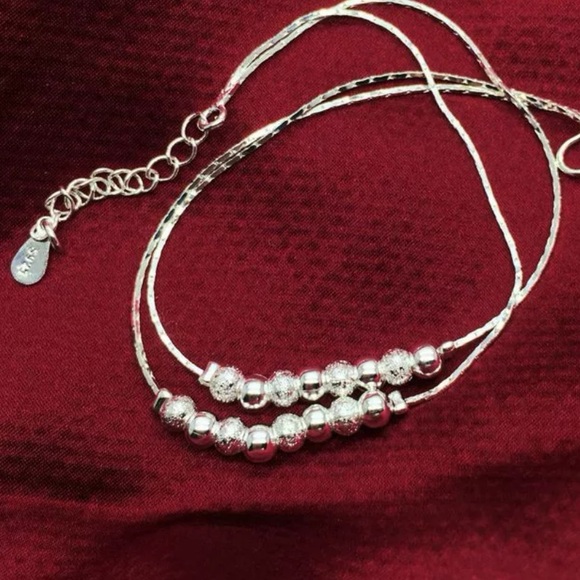 925 stamped sterling silver Anklet NWTS - Picture 3 of 3